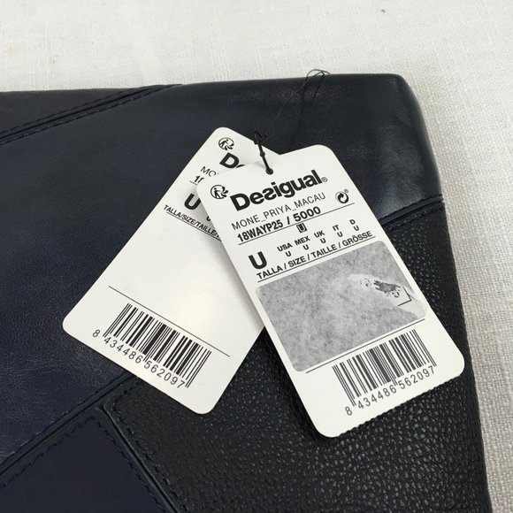 Desigual Woman Pouch Black/ Navy Blue Color Elegant Casual gi4 - Picture 6 of 6